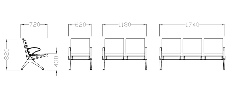 PU機場椅/等候椅/排椅 -SJ9078(圖2) undefined